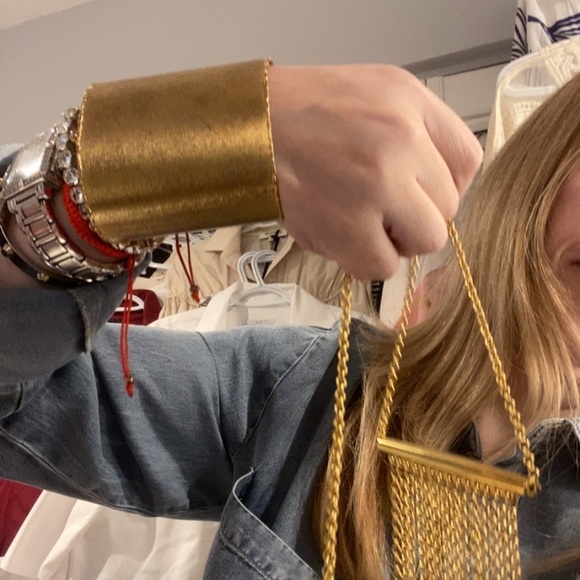 Luxury mate gold plated cuff and, 24’long shiny finish necklace - Picture 1 of 2